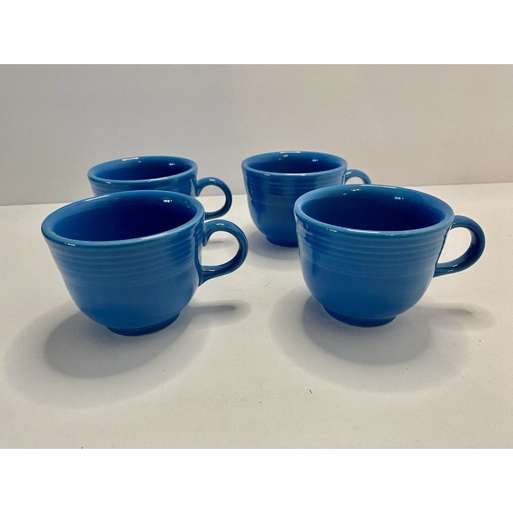 Fiesta Peacock Blue‎ Homer Laughlin Fiestaware Mug Tea Coffee Peacock Set Lot 4
